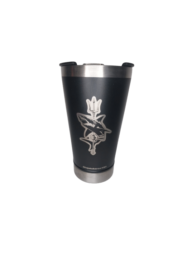 Garrafa térmica personalizada + [seu nome] + Chaveiro com logomarca de brinde