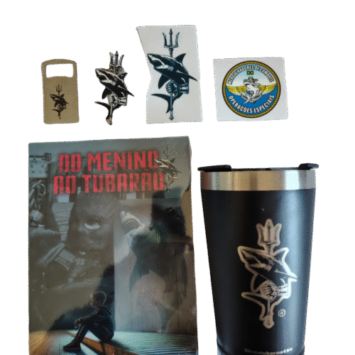 Conjunto Livro + Garrafa Térmica + Brindes