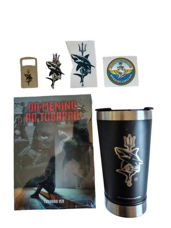 Conjunto Livro + Garrafa Térmica + Brindes